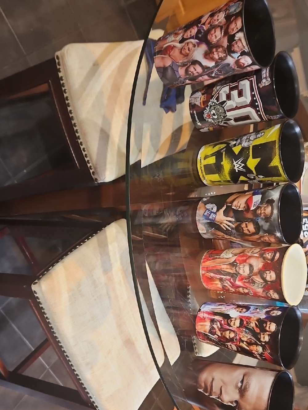 WWE Multicolor Wrestler Graphic Mugs